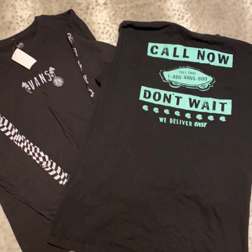 Two vans long sleeve tees